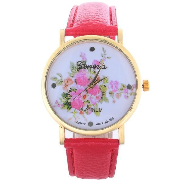 Часы Geneva Rose Bouquet - Bright Pink - фото