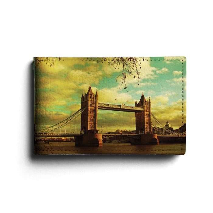 Кожаная визитница Tower Bridge - фото