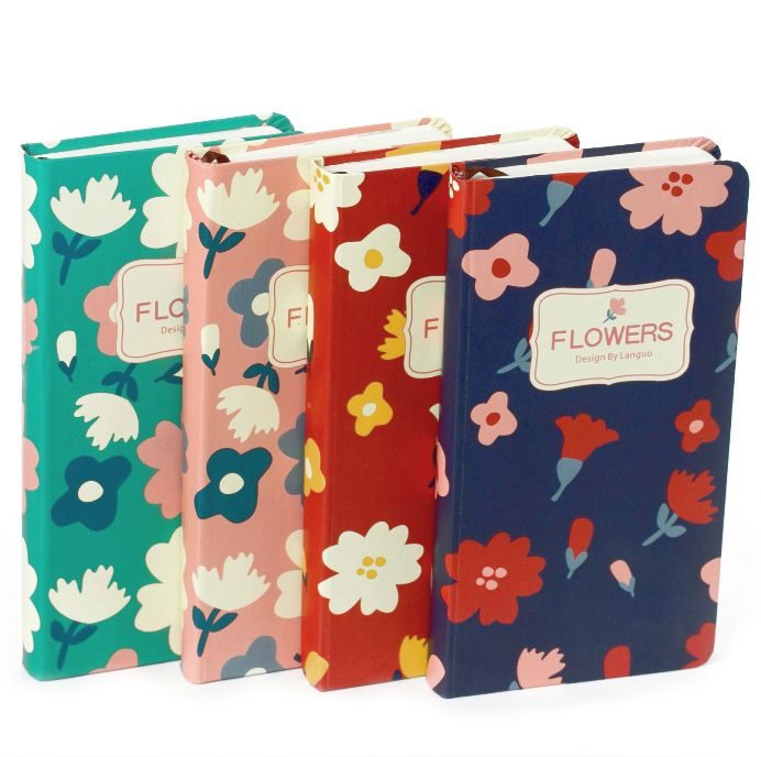 Записная книжка Flowers (разные цвета) (Выбор цвета: Зеленый) - фото