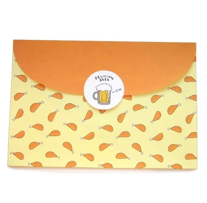 Папка- конверт «Chicken & Beer» - Yellow - фото