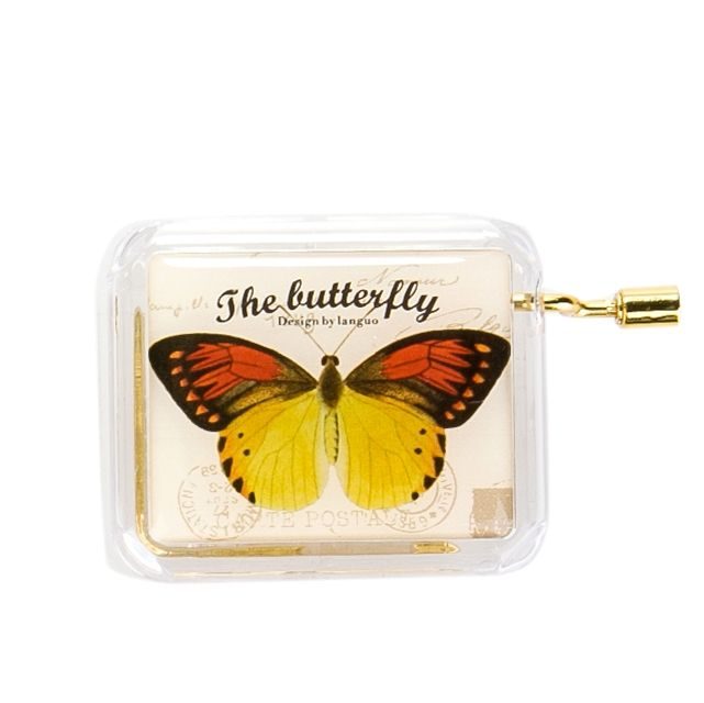 Музыкальная коробочка «Butterfly» - Yellow - фото
