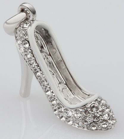 Подвеска с кристаллами Swarovski  Синдарелла, туфелька. - фото