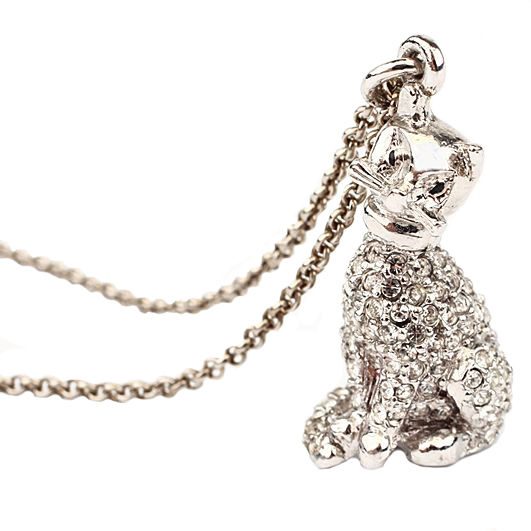 Подвеска с кристаллами Swarovski  Кошка - фото