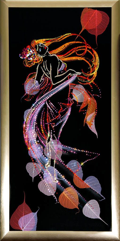 Картина с кристаллами Swarovski  Осенний вальс - фото