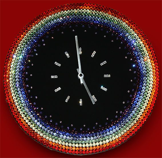 Настенные часы Swarovski Радуга - фото