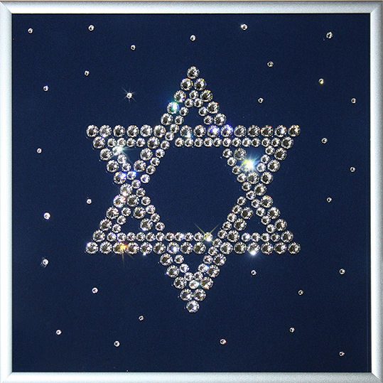 Картина  Swarovski Звезда Давида - фото