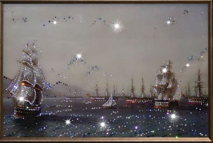 Картина  Swarovski  Военный флот - фото