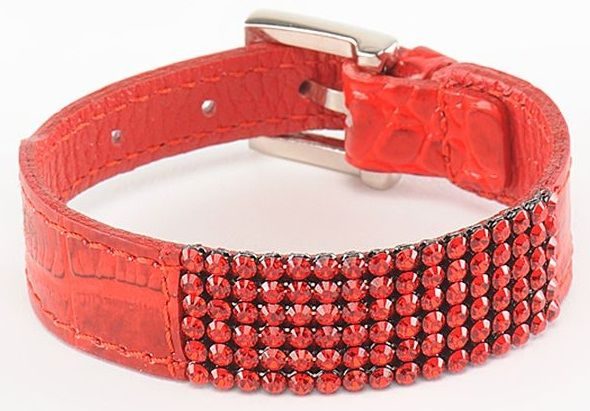 Браслет кожаный Swarovski. - фото