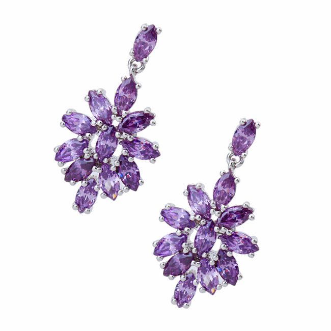 Серьги с кристаллами Swarovski Шарлотта - фото