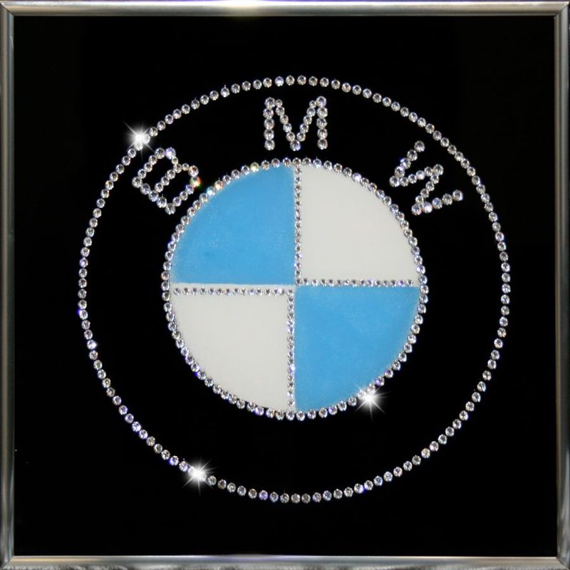 Картина с кристаллами Swarovski BMW - фото