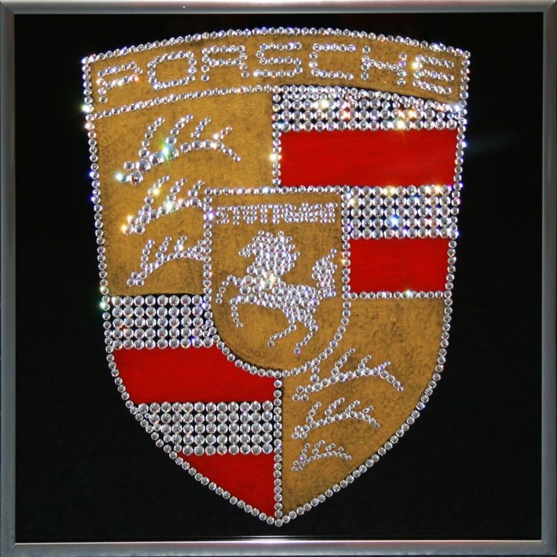 Картина с кристаллами Swarovski Porsche - фото
