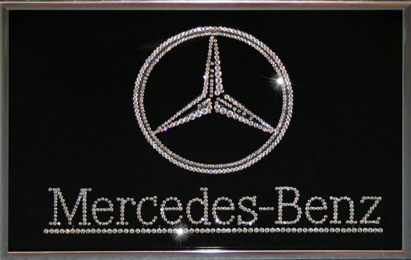 Картина с кристаллами Swarovski Mercedes - фото