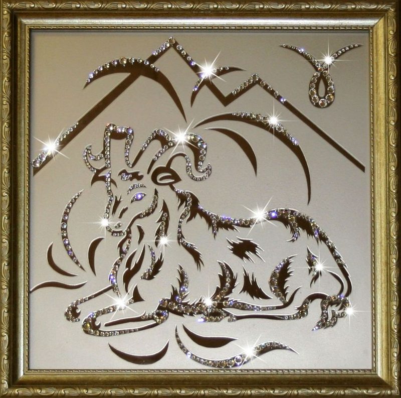 Картина из кристаллов Swarovski Овен - фото