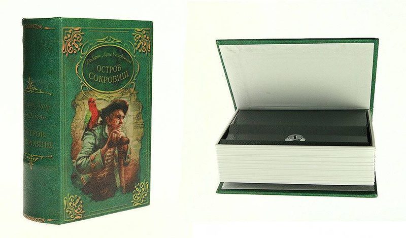 Книга-сейф Остров сокровищ 19*13*6см - фото
