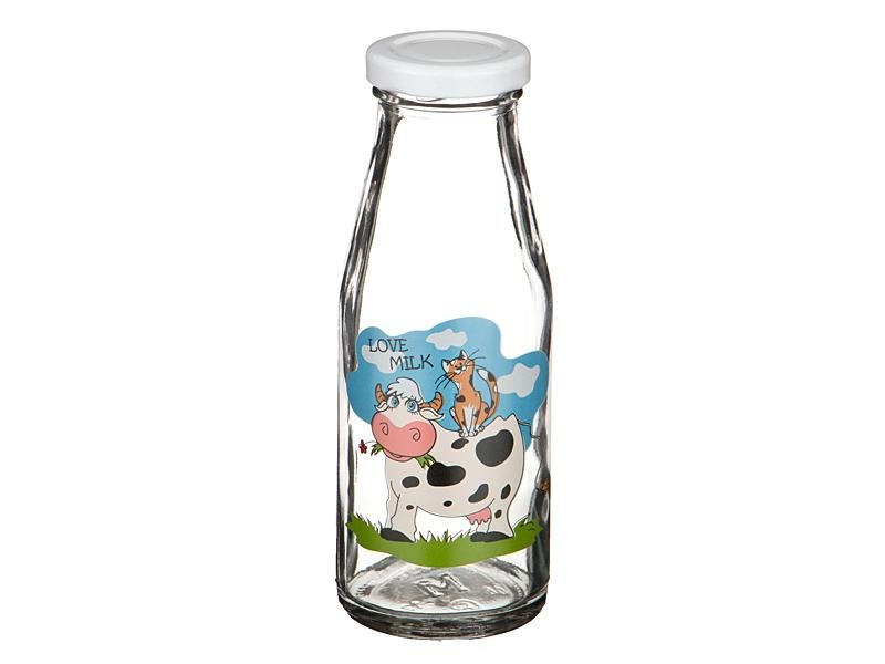 Бутылка с крышкой  love milk 250 mл.без упаковки - фото