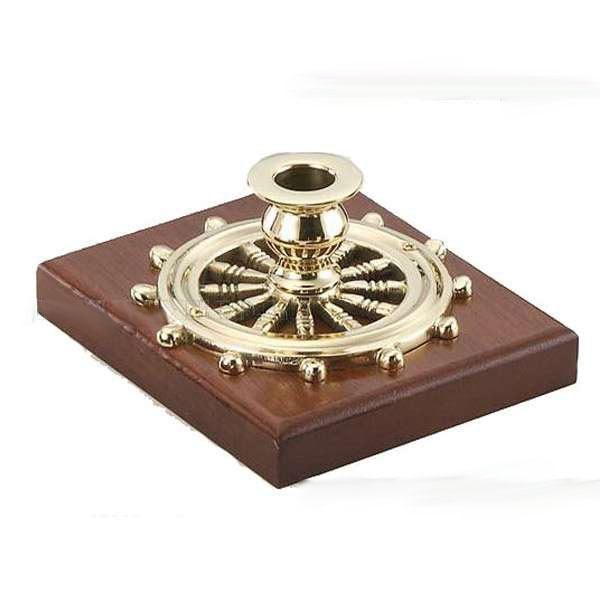 Подсвечник Штурвал, L12 W14 H7 см - фото