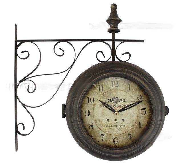 Часы настенные на кронштейне, L39,5 W8,5 H41 см - фото