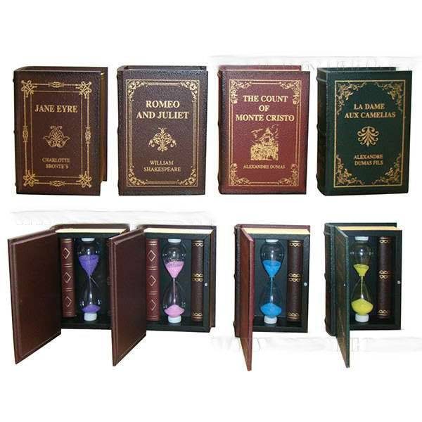 Декоративное изделие Песочные часы - Книга, 15см, 4в - фото