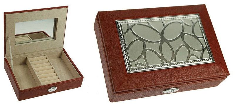 Шкатулка красная ювелирная MORETTO 18*13*5см - фото