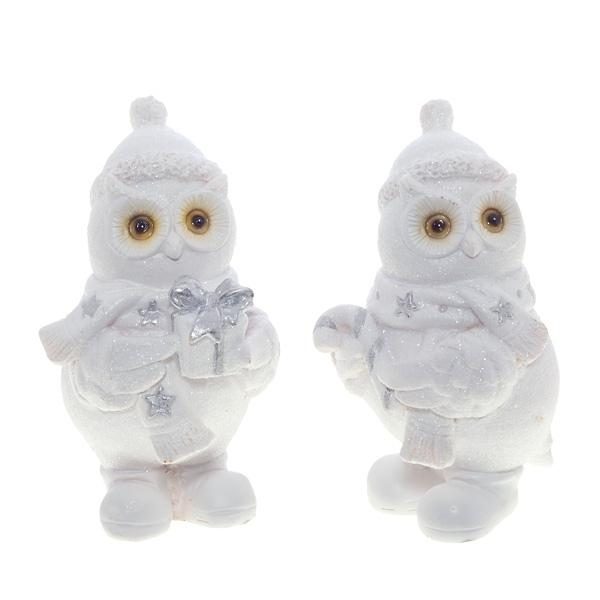 Фигурка декоративная Сова, 5х4,5х9 см, 2 в. - фото