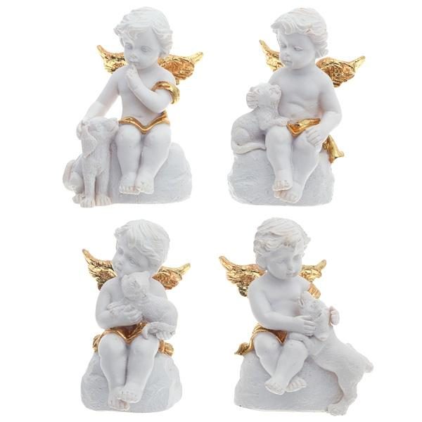 Фигурка декоративная Ангел, 4,5х4,5х8 см, 4 в. - фото