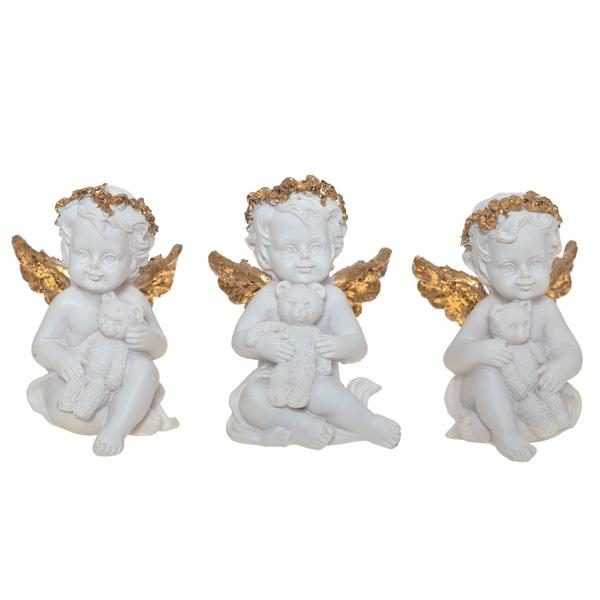 Фигурка декоративная Ангел. Доброты, 3 в., L4,5 W4,7 H6,1 см - фото