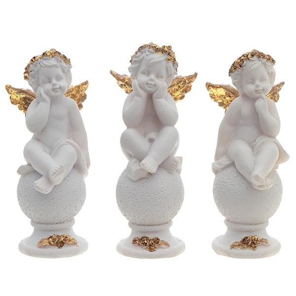 Фигурка декоративная Ангел. Охраняющий мир, 3 в., L3,8 W4,8 H8,8 см - фото
