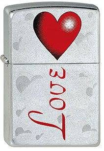 Зажигалка Zippo 4*6см. Красное сердце - фото