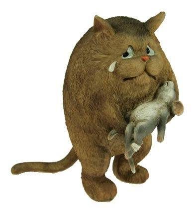 Фигурка декоративная Кот и мышка 15*10*18см - фото