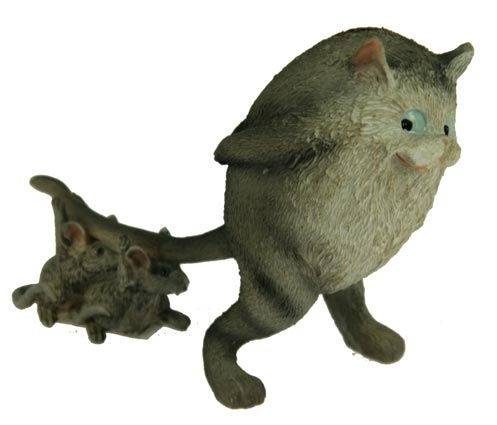 Фигурка декоративная Кот и мышка 13*6*10см - фото