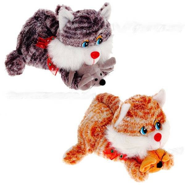 Игрушка мягконабивная Кошка, L 25 см, 2 в. - фото
