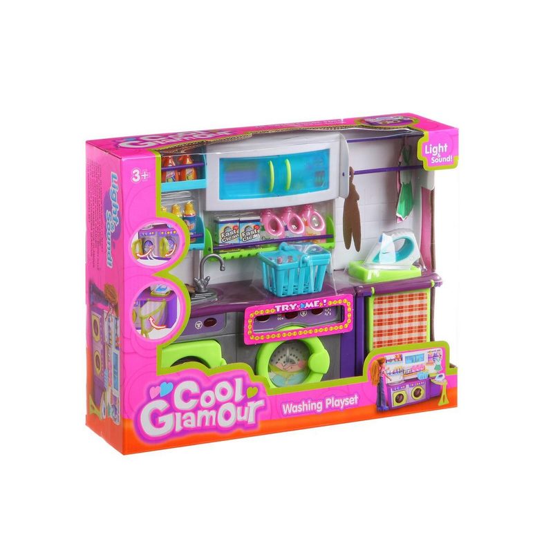 Игровой набор BOX 37*29*12 см. Кухня Cool Glamour (мебель, посуда), свет, муз. - фото