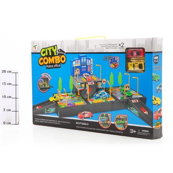 Игровой набор, City Combo, полиц. офис, 2мет. маш.,  53х32х5 см - фото