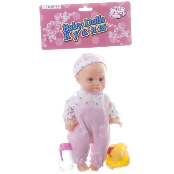 Пупс Baby Dolls, с поильником и утенком, 5 видов - фото