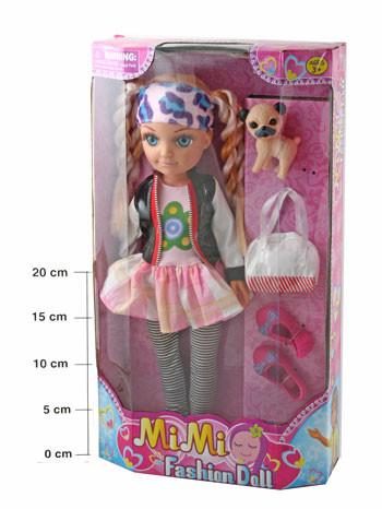 Кукла MiMi Fashion Girl  с аксессуарами (собачка, сумка, туфли)  - фото