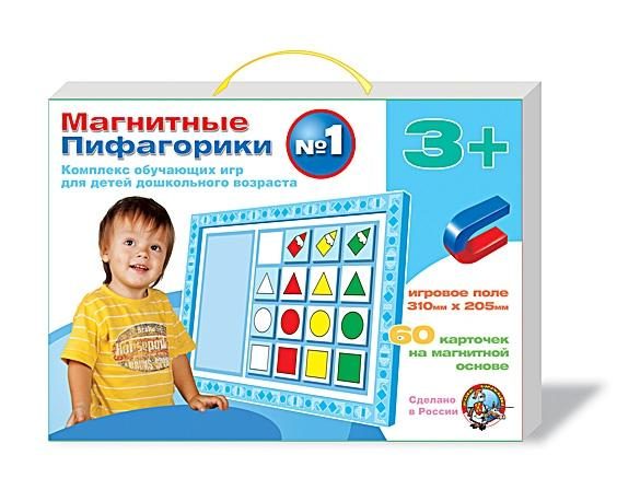 Пифагорики №1 (возраст 3+), обуч. игра с магн. Карточками - фото