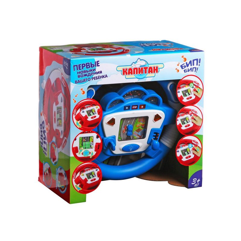 Руль на батар. Play Smart, 8 ф-ций, BOX, 19 см - фото