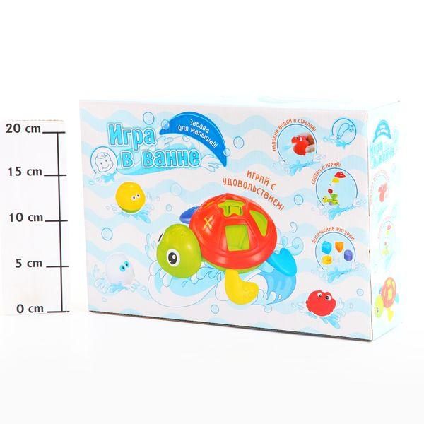 Игровой набор для игры в ванне, черепаха с формочками, 33x8x23см - фото