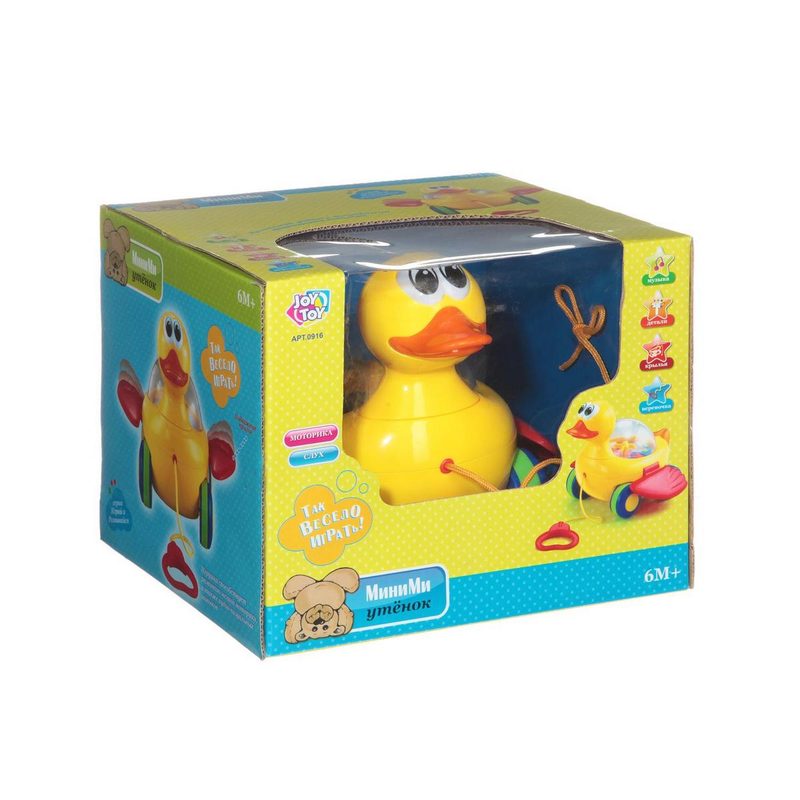 Каталка Утка Joy Toy  22x18x20см - фото