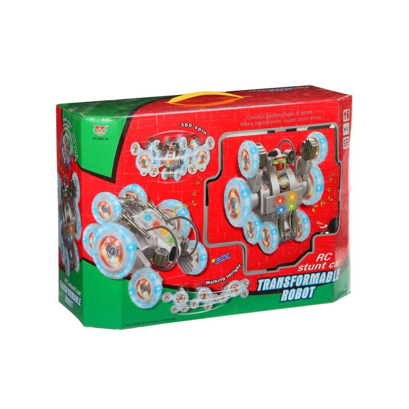 Упр. радио Робот-трансформер FullFunk Transformable robot (муз. , свет) 23*23*15см  - фото