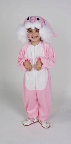 Детский костюм розовой зайки - фото