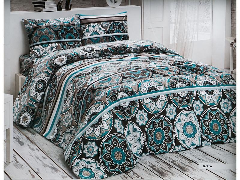 Кпб 1,5 сп.retro под 160*220 см.пр 160*240 см.нав - 50*70-1 шт.поликоттон (кор=12комл - фото