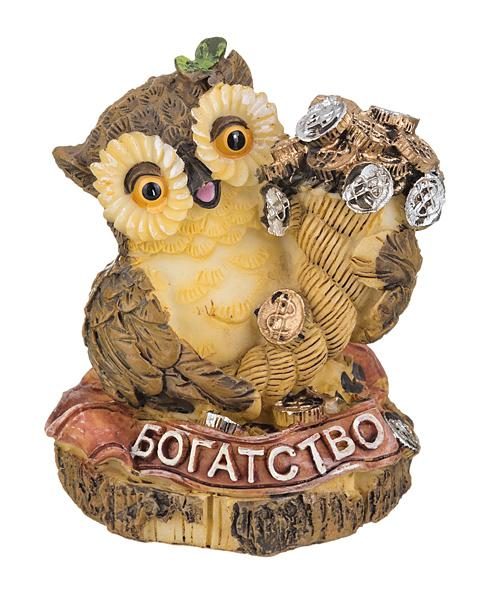 Фигурка сова-богатство высота=7,5см - фото