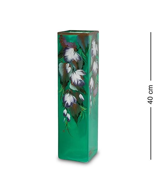 VZ-576 Ваза стеклянная Жостово h-400 (квадрат) - фото