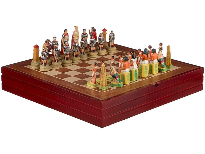 Игра для взрослых шахматы римляне и египтяне 36*36*6 см. - фото