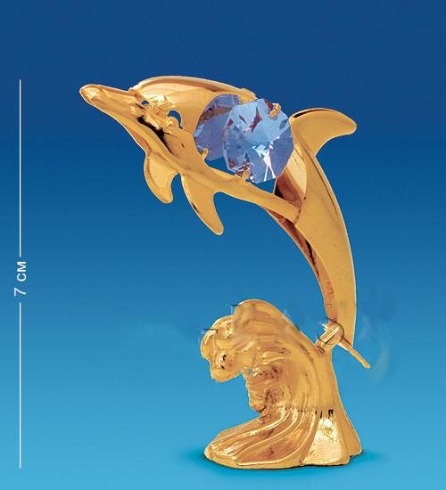 AR-4053/ 1 Фигурка Дельфин на волне с цв.кр. (Юнион) - фото