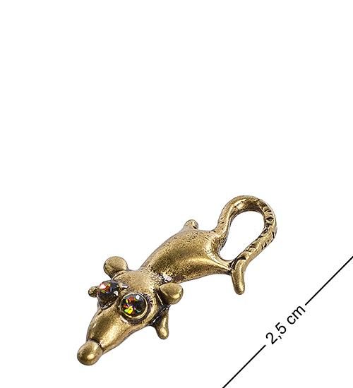 AM-1063 Фигурка-кошельковая Мышь (латунь, янтарь) - фото