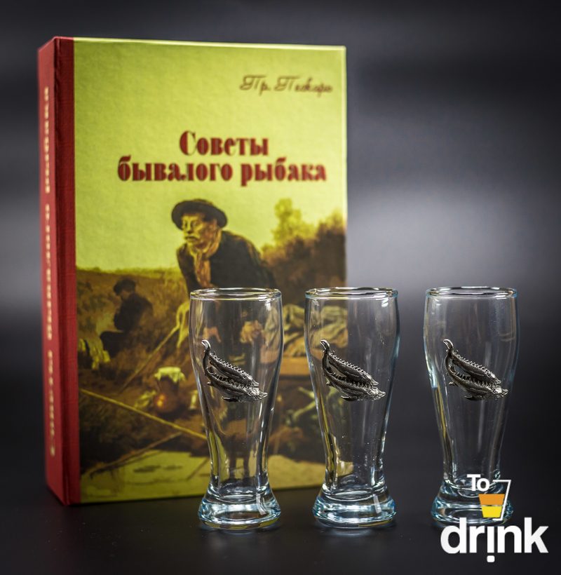 Подарочный набор водочных стопок «Советы Бывалого Рыбака» - фото