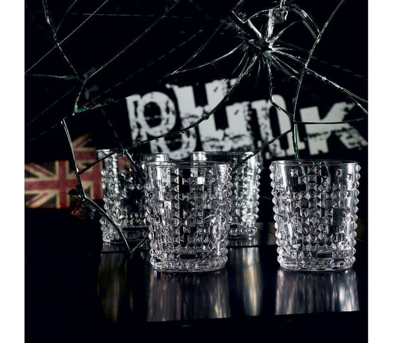 Набор из 4 хрустальных стаканов для виски Punk, 348 мл - фото