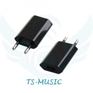 Сетевая зарядка USB 1000mAh черная - фото